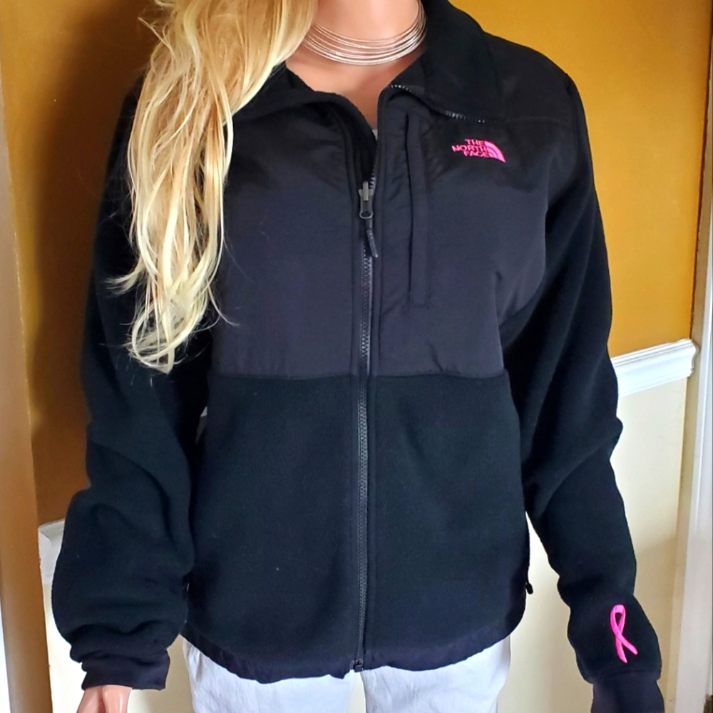 The north face denali limited edition sz xl pink breast cancer ribbon